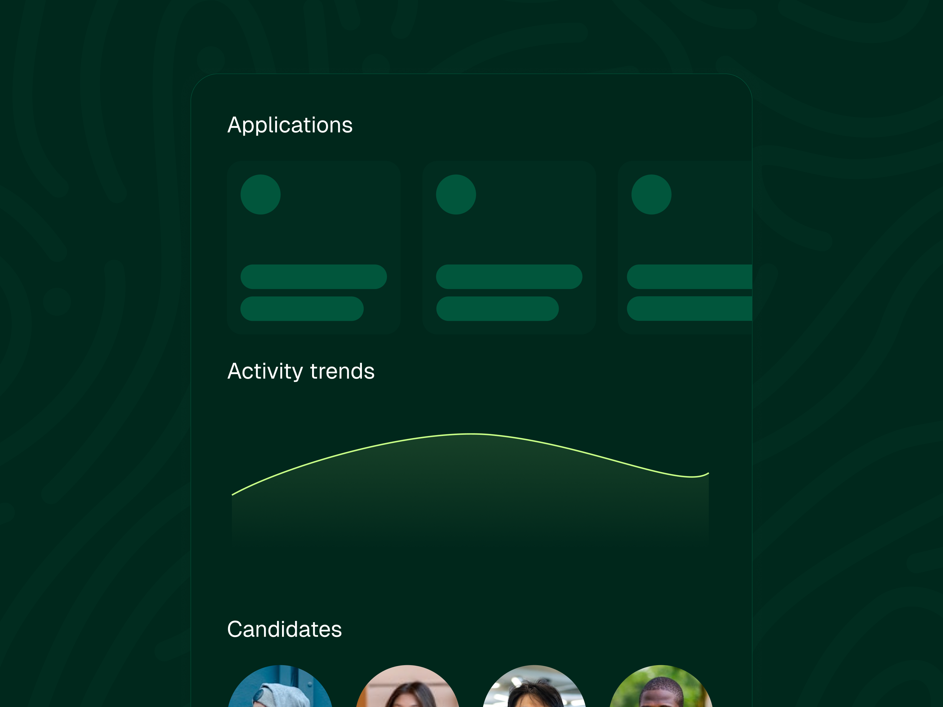 Advisor dashboard showing student job search activity across the institution