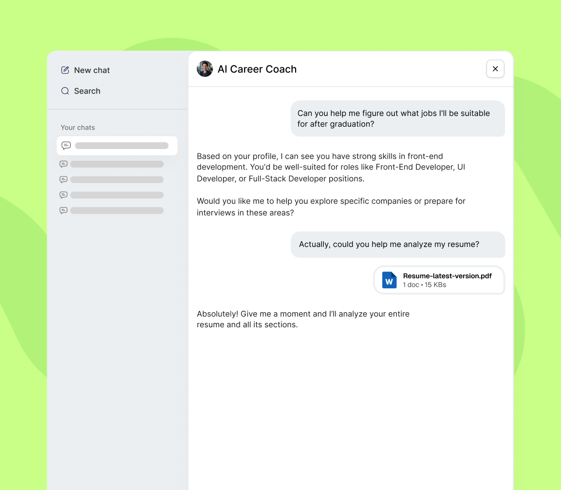AI Career Advisor providing personalized job search guidance